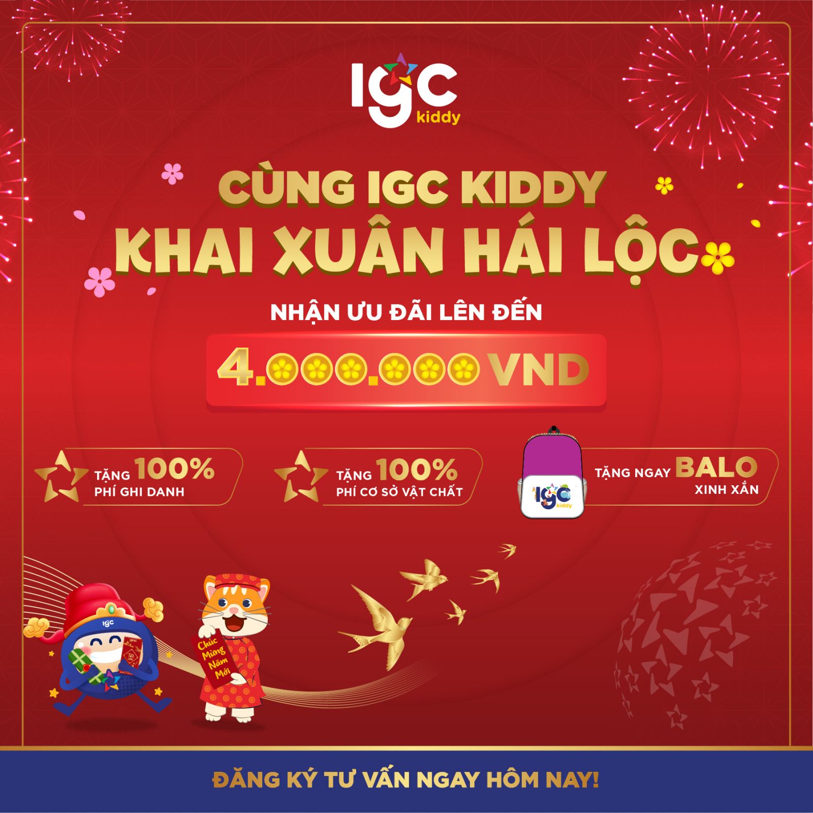 Cùng IGC Kiddy Khai Xuân Hái Lộc - Nhận Ưu Đãi lên đến 4.000.000 đồng