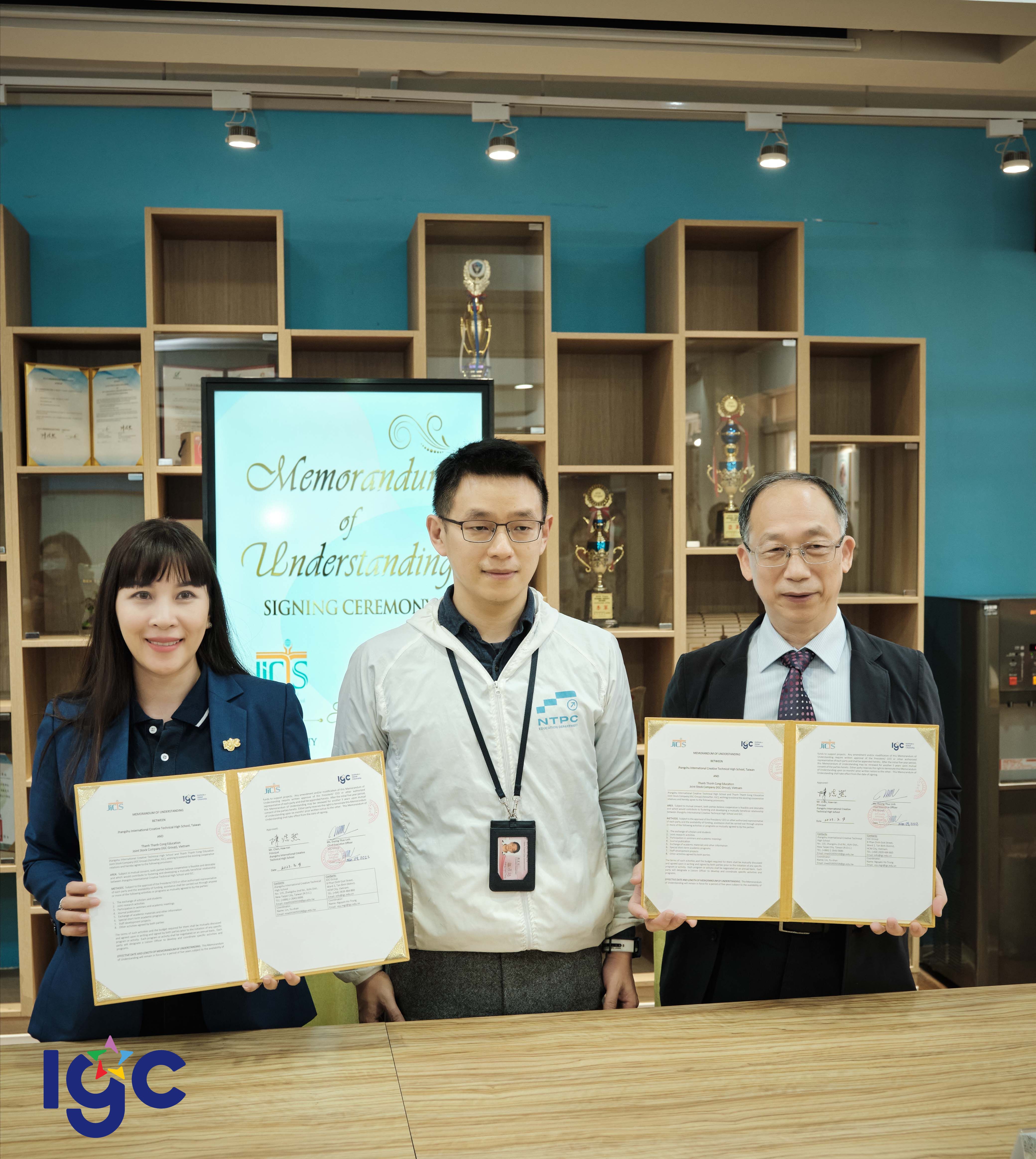 Tập đoàn Giáo dục IGC ký kết Biên bản Ghi nhớ với hai trường Trung học tại Đài Loan